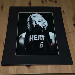 Black and White Art Print with Red Accents